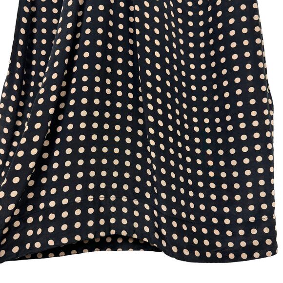 Stella Forest Anthropologie | EU 36 Black & Tank Polka Dot Silk Shift Dress - Picture 6 of 9